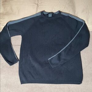 Calvin Klein Men's Black Cotton Crewneck Sweater